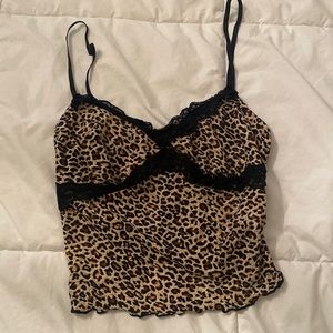 Shein cheetah crop top